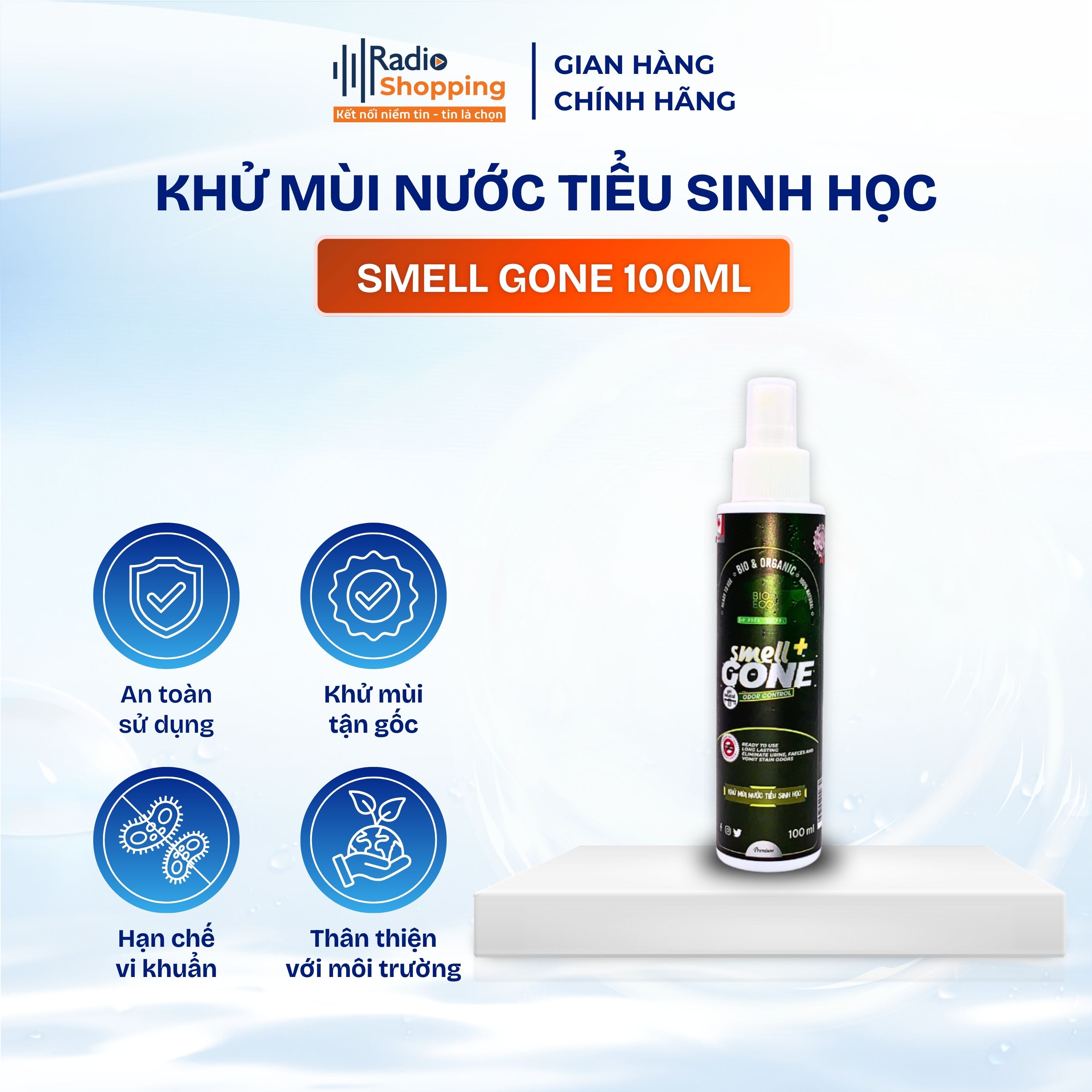 Chai xịt Smell Gone khử mùi nước tiểu 100ml